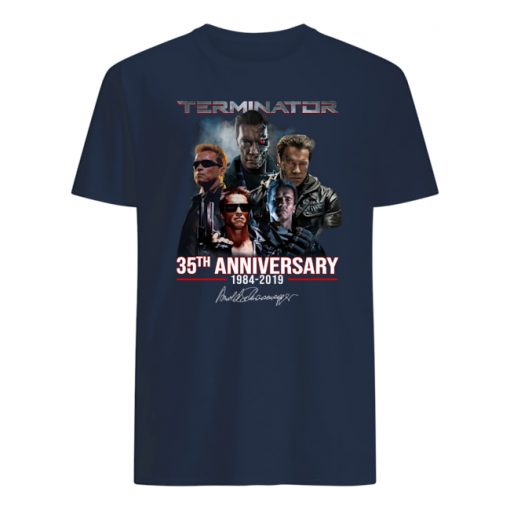 Terminator 35th anniversary 1984 2019 signature mens shirt