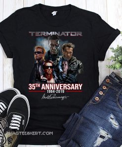 Terminator 35th anniversary 1984 2019 signature shirt