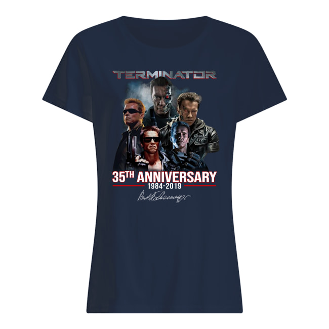 Terminator 35th anniversary 1984 2019 signature womens shirt
