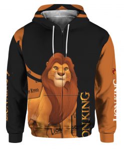 The lion king all over printed zip hoodie 1
