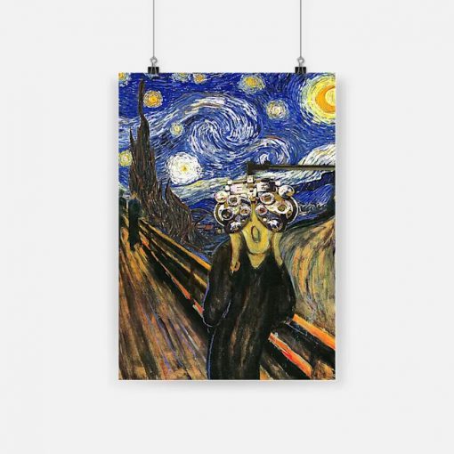 The starry night van gogh starry night oil painting poster 1