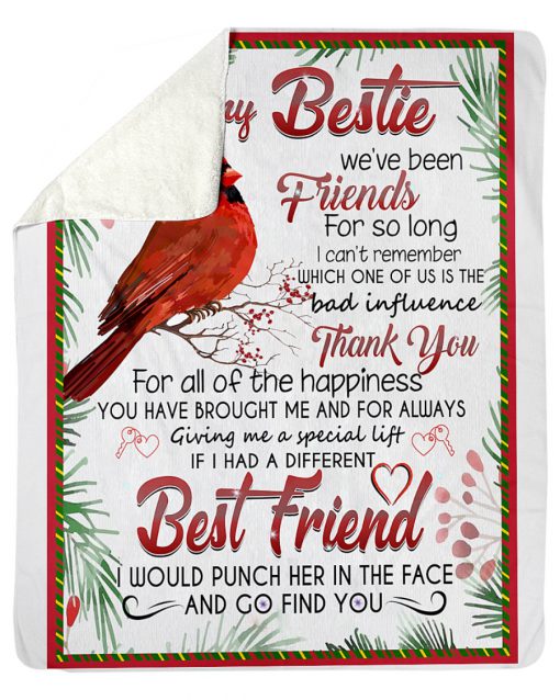 To my bestie we've been friends for so long cardinal fleece blanket 4