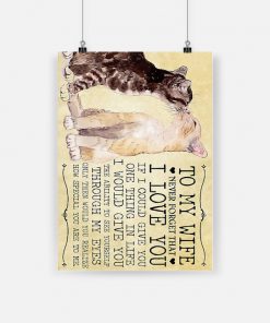 To my wife never forget that i love you how special you are to me couple cats poster 1