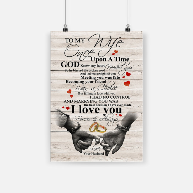 To my wife once upon a time god knew my heart needed you poster 2