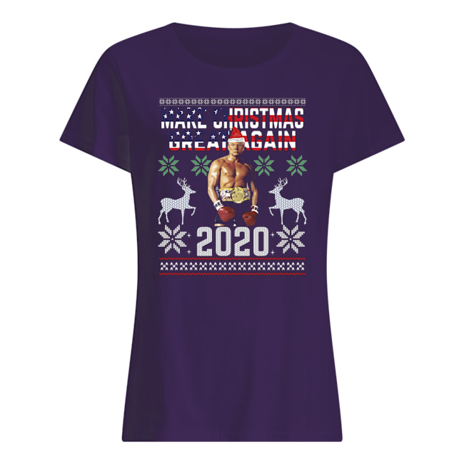 Trump boxing champion make christmas great again 2020 womens shirt