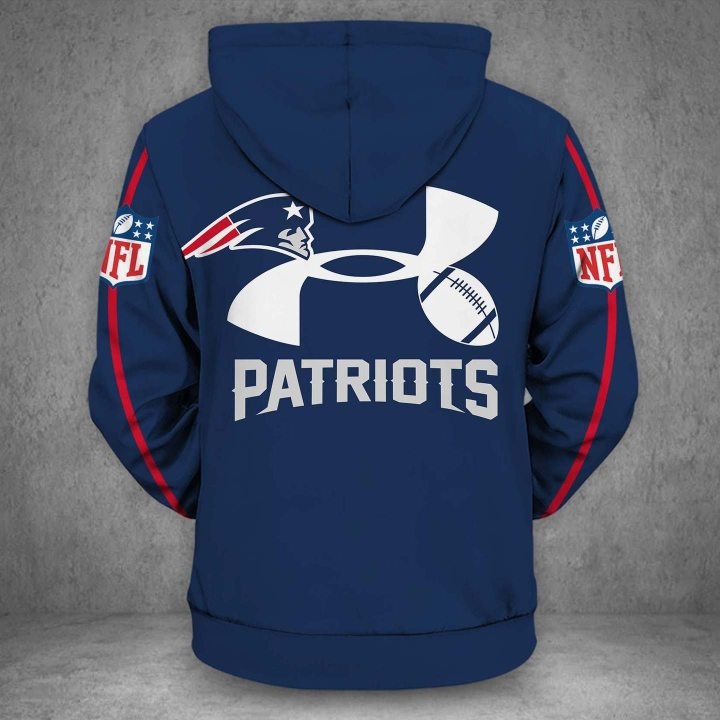 Under armour new england patriots all over printed hoodie - back