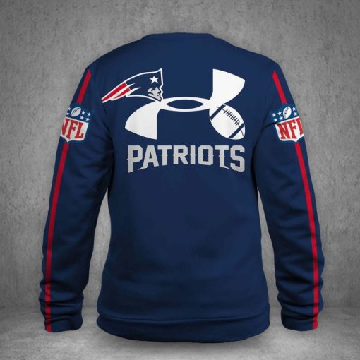Under armour new england patriots all over printed sweatshirt - back