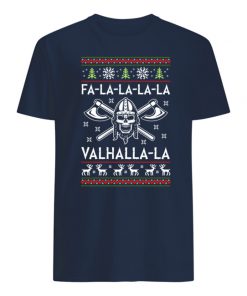 Viking fa la la la valhalla ugly holidays mens shirt