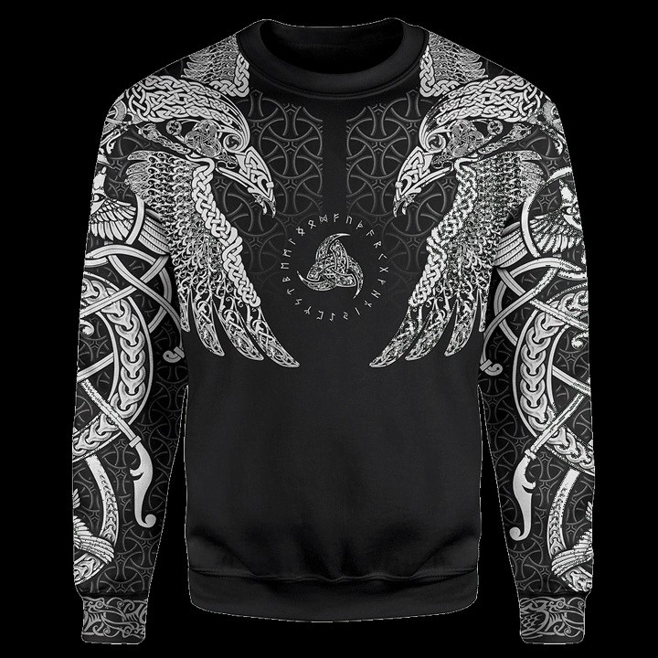 Viking muninn tattoo full printing sweatshirt