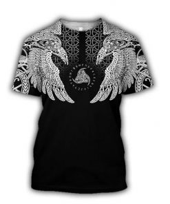 Viking muninn tattoo full printing tshirt