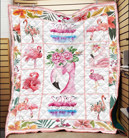Vintage flamingo quilt 3