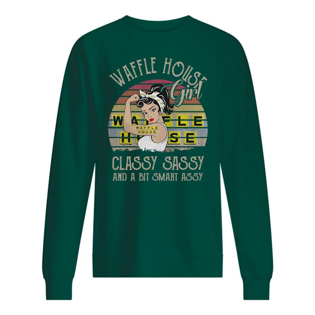 Waffle house girl classy sassy vintage sweatshirt