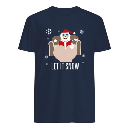 Walmart let it snow santa with lines of cocaine merry christmas mens shirt