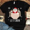 Walmart let it snow santa with lines of cocaine merry christmas shirt