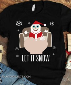 Walmart let it snow santa with lines of cocaine merry christmas shirt
