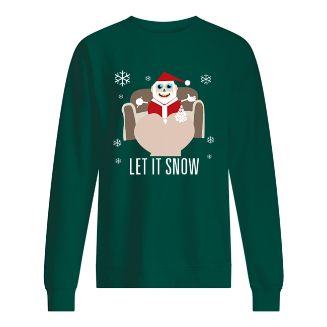 Walmart let it snow santa with lines of cocaine merry christmas sweatshirt