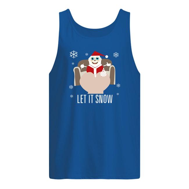 Walmart let it snow santa with lines of cocaine merry christmas tank top