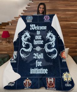 Welcome to our home dungeons and dragons fleece blanket 1