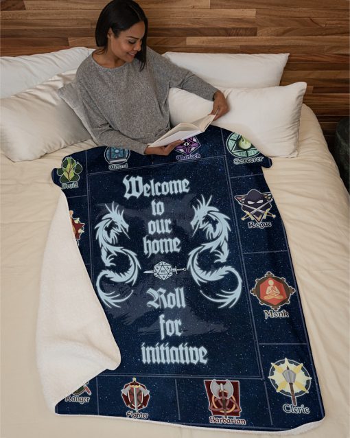 Welcome to our home dungeons and dragons fleece blanket 2