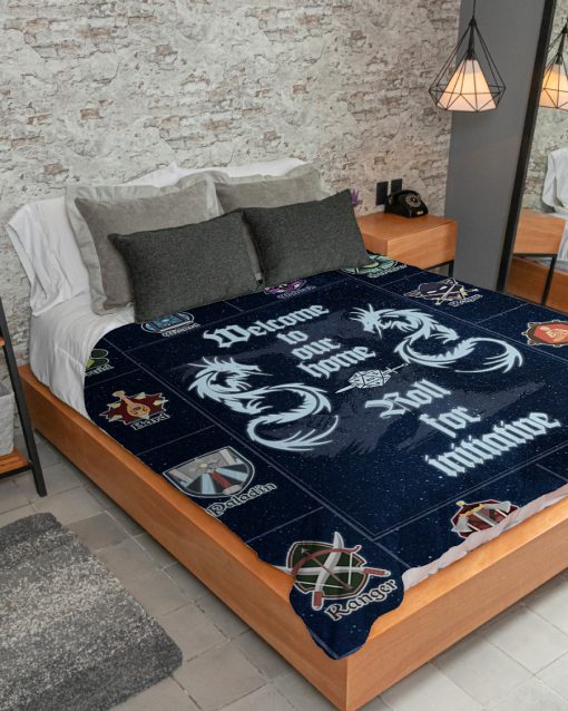 Welcome to our home dungeons and dragons fleece blanket 4