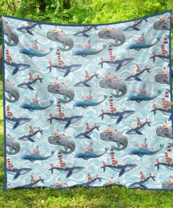 Whale ocean quilt 4