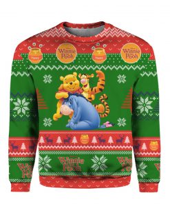 Winnie the pooh eeyore full printing ugly christmas sweater 3