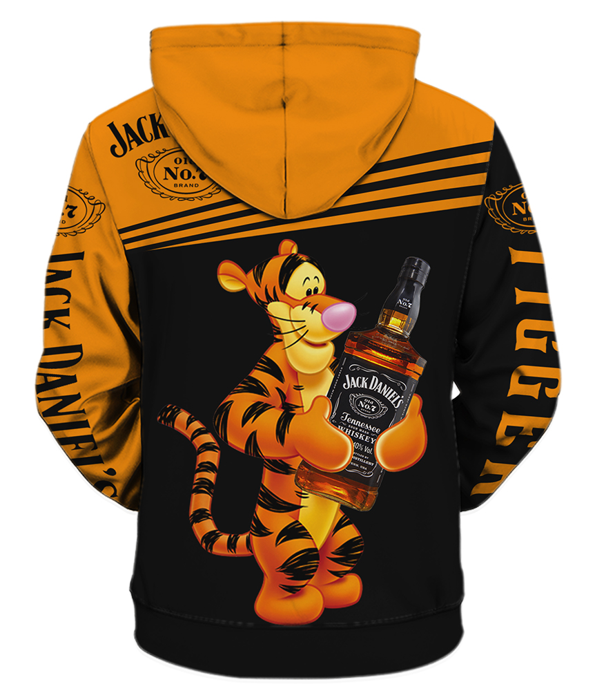 Winnie-the-pooh tigger hug jack daniel's all over print hoodie 2