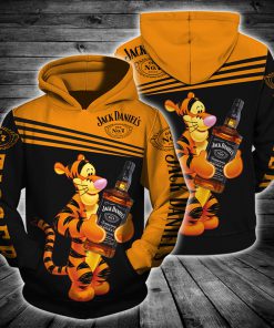 Winnie-the-pooh tigger hug jack daniel's all over print hoodie