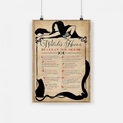 Witch's home rules of the house poster 1