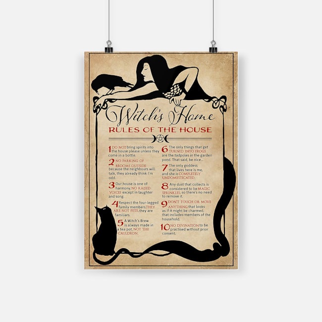 Witch's home rules of the house poster 2