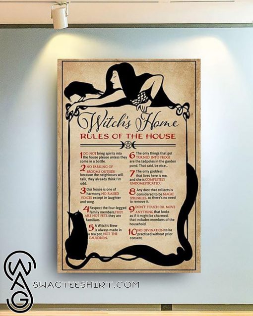 Witch's home rules of the house poster