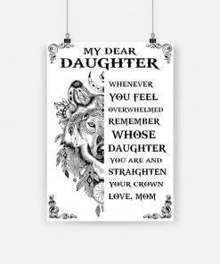 Wolf dream catcher my dear daughter whenever you feel overwhelmed poster 1