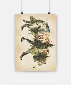 Wolf pride a natural animals forest mountains poster 1