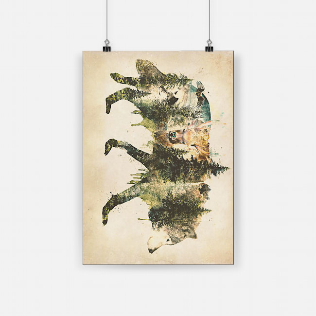 Wolf pride a natural animals forest mountains poster 2