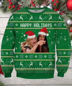 Woman yelling at cat meme full printing ugly christmas sweater 3
