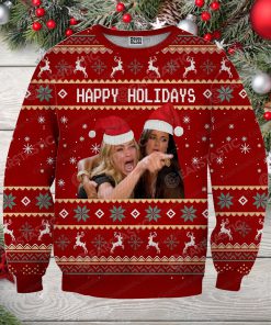 Woman yelling at cat meme full printing ugly christmas sweater 4