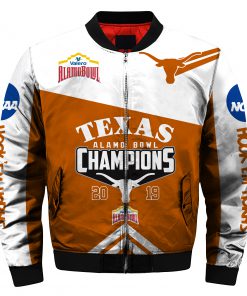 2019 alamo bowl champions texas longhorns all over printed bomber