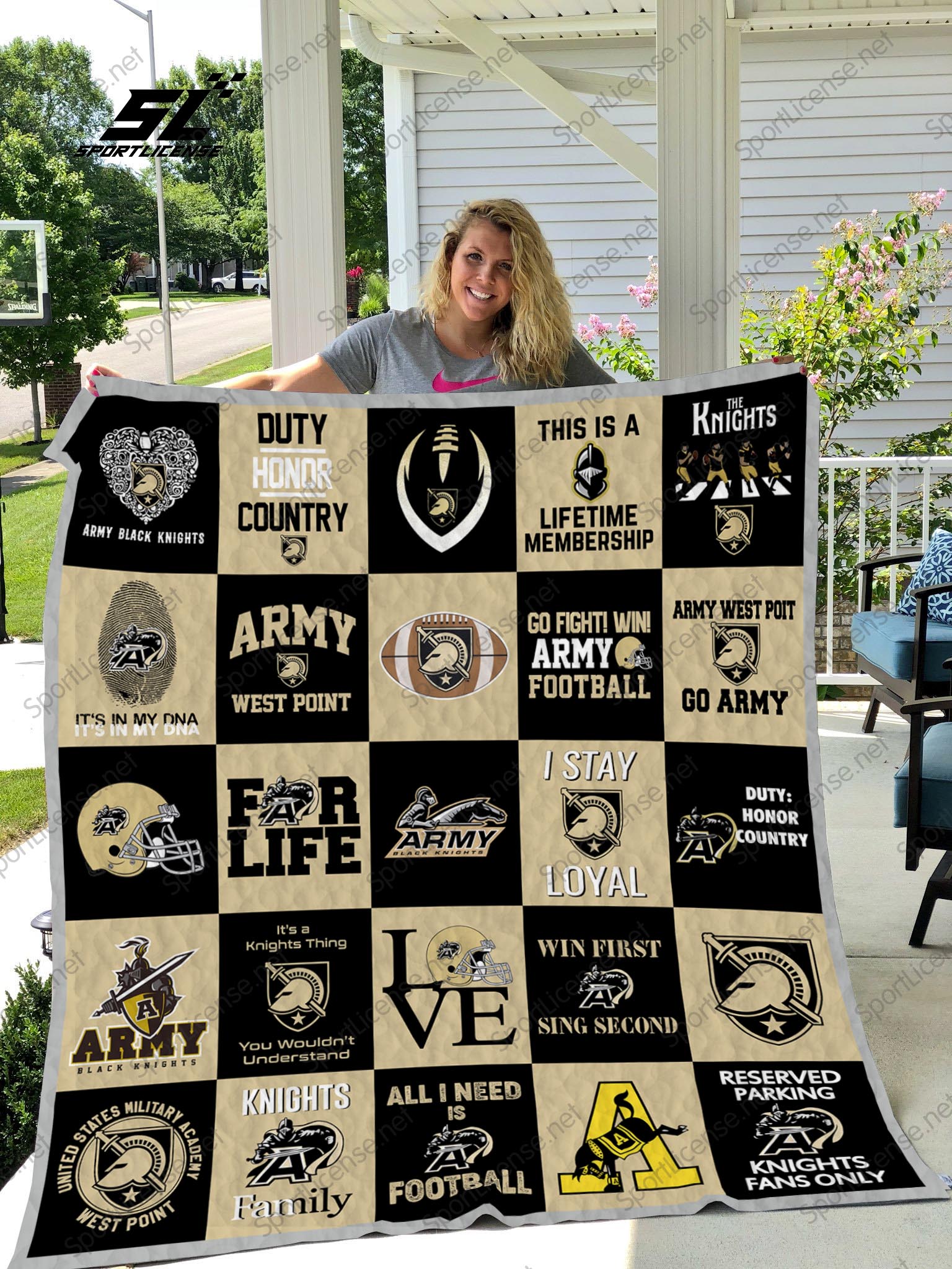 Army west point black knights quilt 2