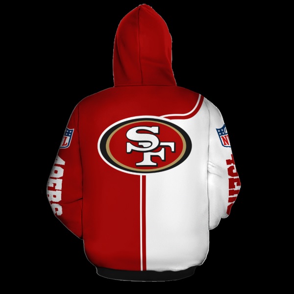 Baby yoda san francisco 49ers full over print hoodie - back