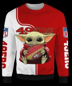 Baby yoda san francisco 49ers full over print sweatshirt