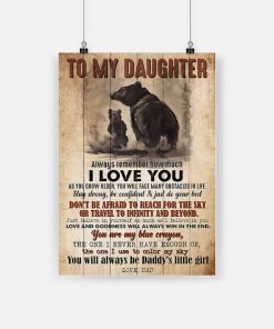 Bear to my daughter always remember how much i love you poster 1