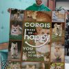 Corgis make me happy you not so much fleece blanket