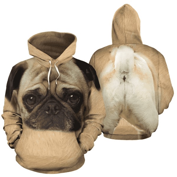 Dog pug full printing hoodie 1