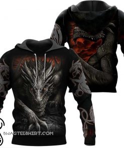 Dragon armor all over printed shirt