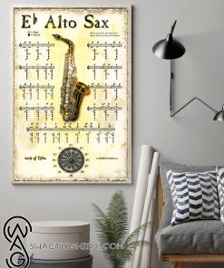 Eb alto sax saxophone musical instrument poster