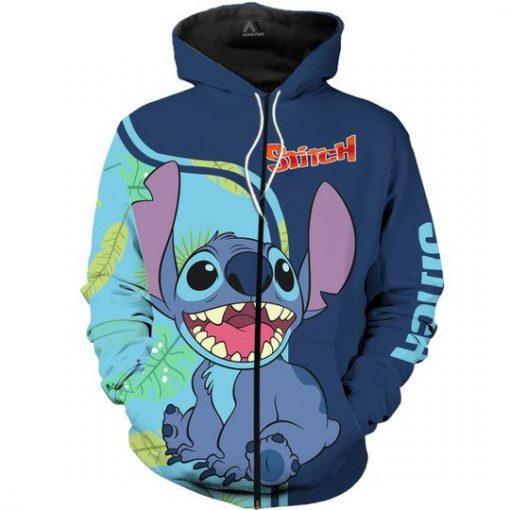 Lilo and stitch full over print zip hoodie