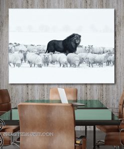 Lion amongst sheep canvas
