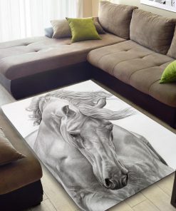 Love horse all over printed rug 2