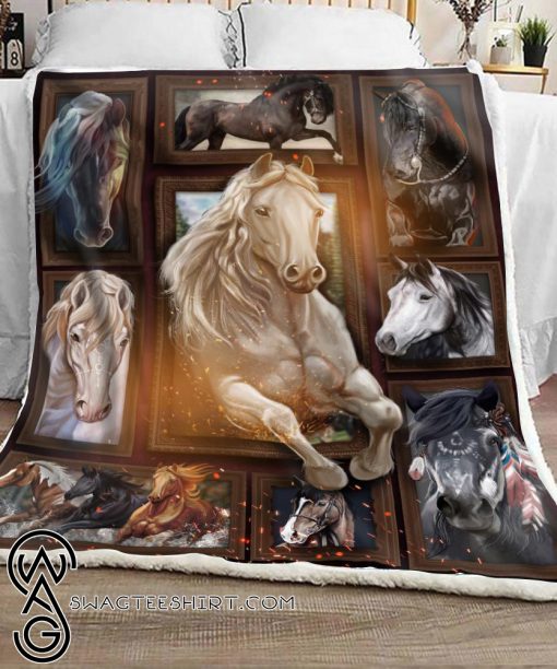 Love horse full printing blanket