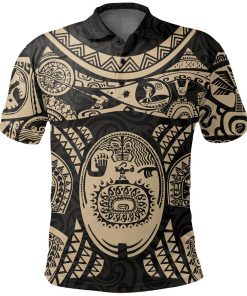 Maui polynesian tattoo all over print polo shirt
